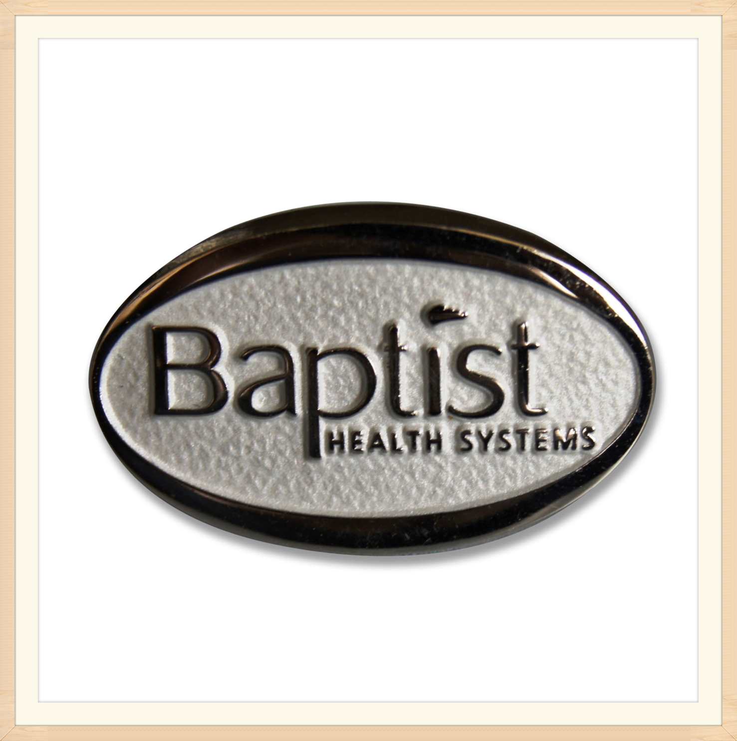 silver-enamel-health-pin - Custom Enamel Pins